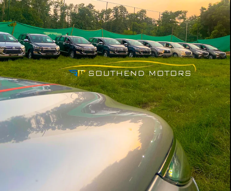 Pre-owned Toyota Innova Crysta line-up at the Southend Motors yard, Delhi NCR
